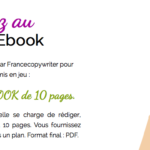 Zoom sur le dernier week end de notre concours : gagnez un ebook